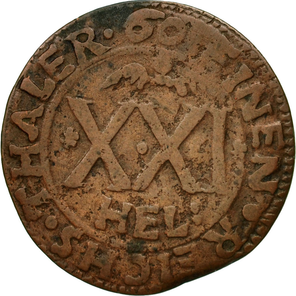 Coin, German States, BOCHOLT, 21 Heller, 1762, EF(40-45), Copper, KM:25
