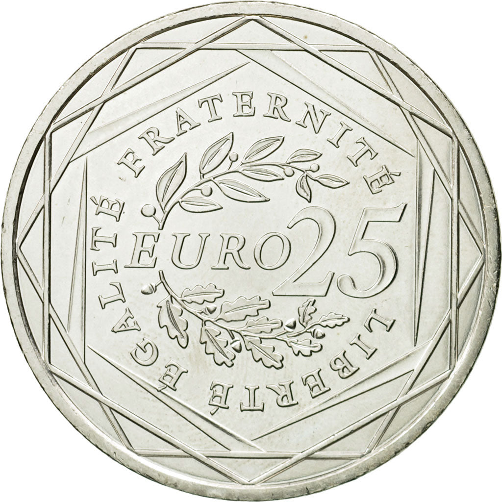 France, 25 Euro, 2009, SPL+, Argent, KM:1581