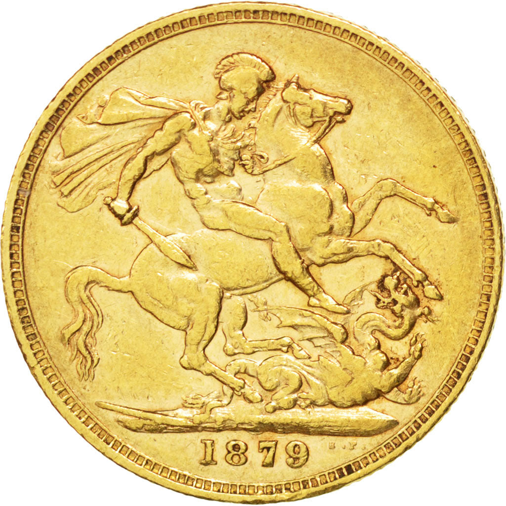 Coin, Australia, Victoria, Sovereign, 1879, Melbourne, AU(50-53), Gold, KM:7
