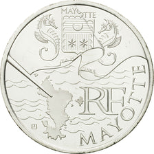 France, 10 Euro, Mayotte, 2011, MS(65-70), Silver, KM:1726