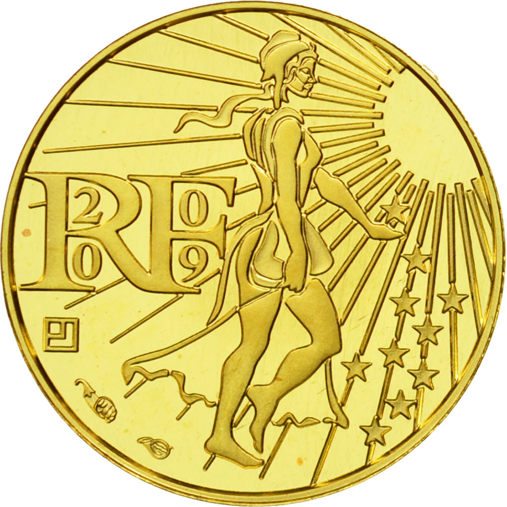 France, 100 Euros, 2009, FDC, Or