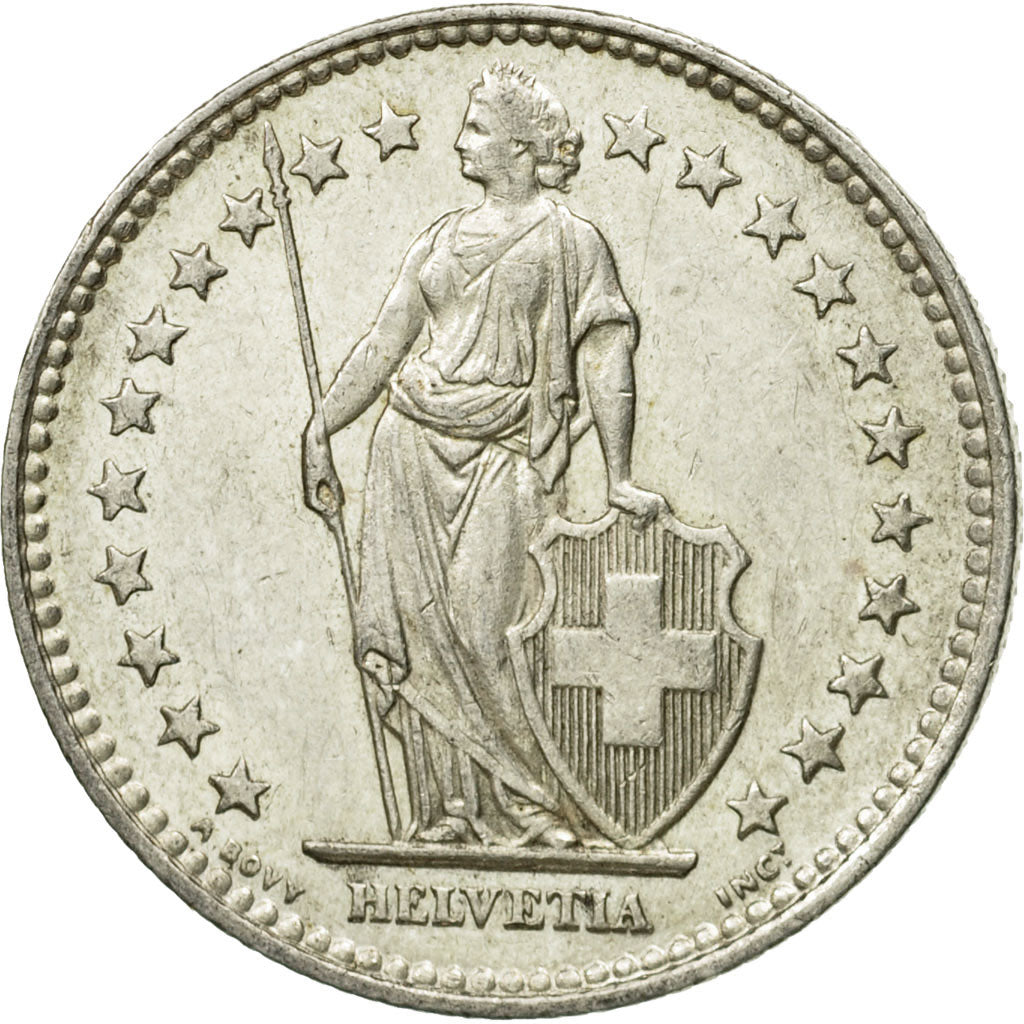 Coin, Switzerland, 2 Francs, 1940, Bern, AU(55-58), Silver, KM:21