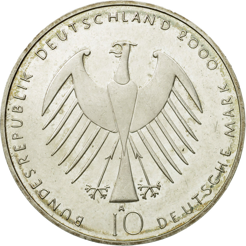 Coin, GERMANY - FEDERAL REPUBLIC, 10 Mark, 2000, Berlin, MS(60-62), Silver