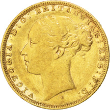 AUSTRALIA, Sovereign, 1880, Sydney, KM #7, AU(50-53), Gold, 7.94