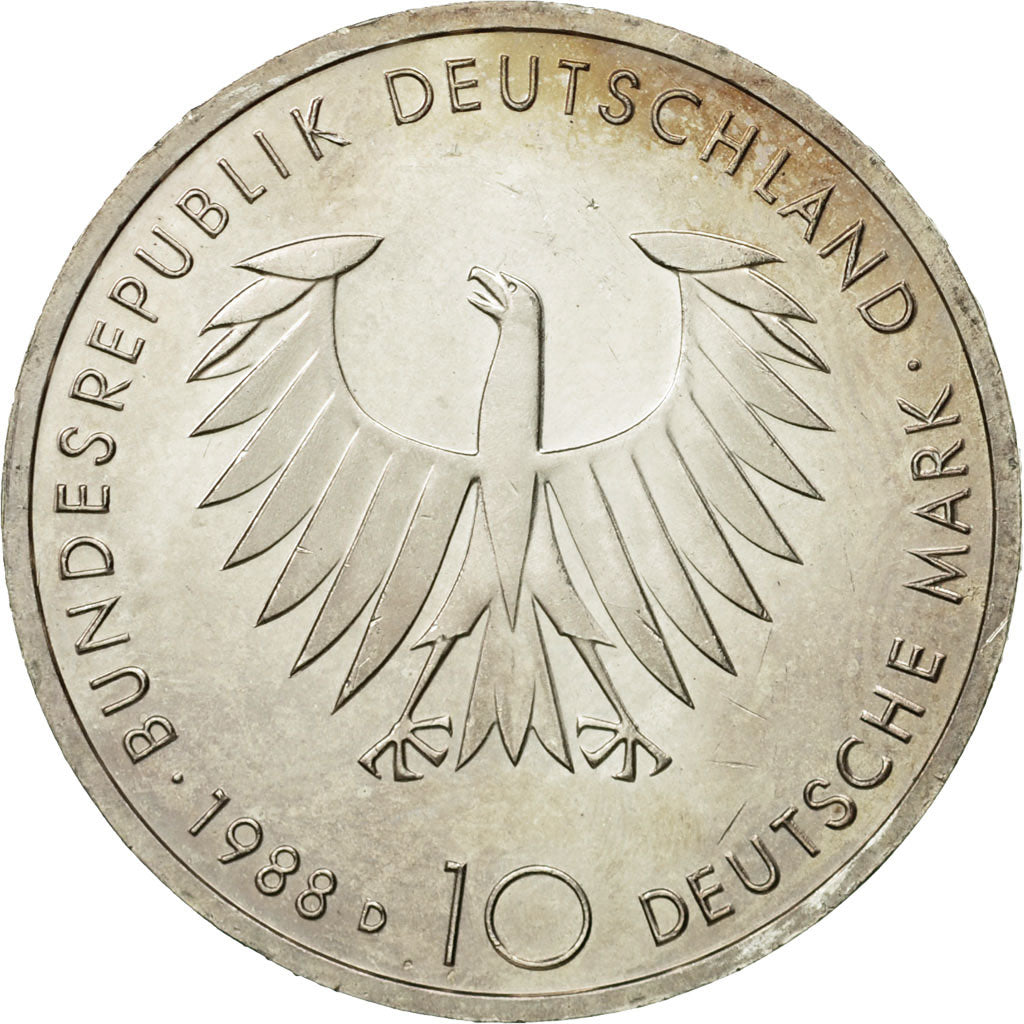 Monnaie, République fédérale allemande, 10 Mark, 1988, Munich, Germany, SUP