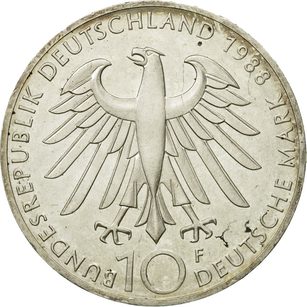 Monnaie, République fédérale allemande, 10 Mark, 1988, Stuttgart, Germany