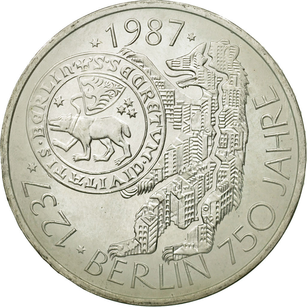 Coin, GERMANY - FEDERAL REPUBLIC, 10 Mark, 1987, Hamburg, Germany, MS(60-62)