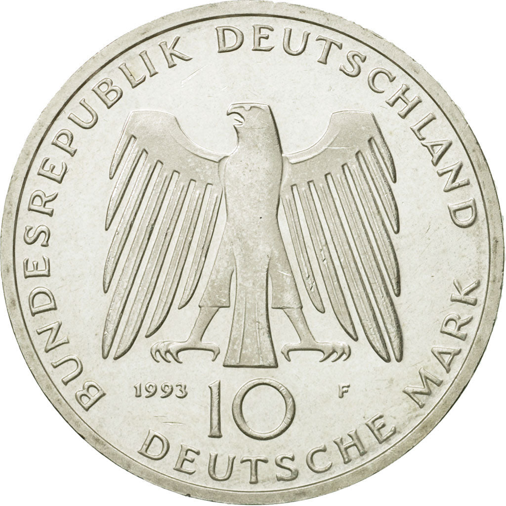 Coin, GERMANY - FEDERAL REPUBLIC, 10 Mark, 1993, Stuttgart, Germany, MS(63)