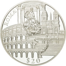 Coin, Liberia, 20 Dollars, Roma, 2000, MS(65-70), Silver, KM:641
