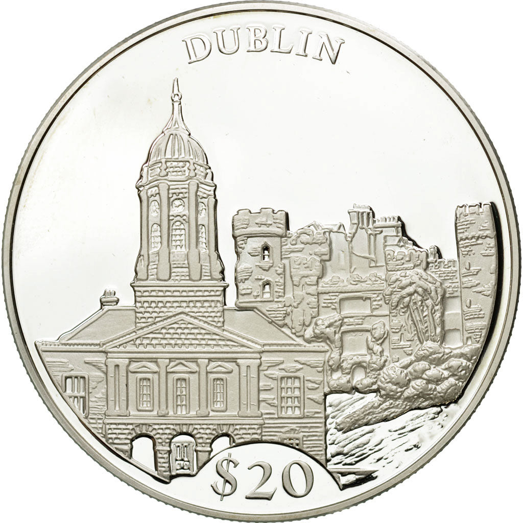 Monnaie, Liberia, 20 Dollars, Dublin, 2000, FDC, Argent