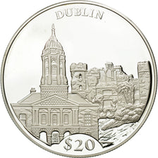 Monnaie, Liberia, 20 Dollars, Dublin, 2000, FDC, Argent