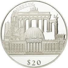 Coin, Liberia, 20 Dollars, Berlin, 2000, MS(65-70), Silver, KM:637