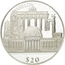 Moneda, Liberia, 20 Dollars, Berlin, 2000, FDC, Plata, KM:637