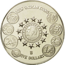 Coin, Liberia, 5 Dollars, Vatican, 2004, MS(65-70), Silver