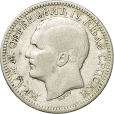 Coin, Serbia, Milan I, 2 Dinara, 1879, EF(40-45), Silver, KM:11