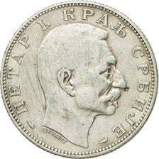 Coin, Serbia, Peter I, 2 Dinara, 1915, EF(40-45), Silver, KM:26.1