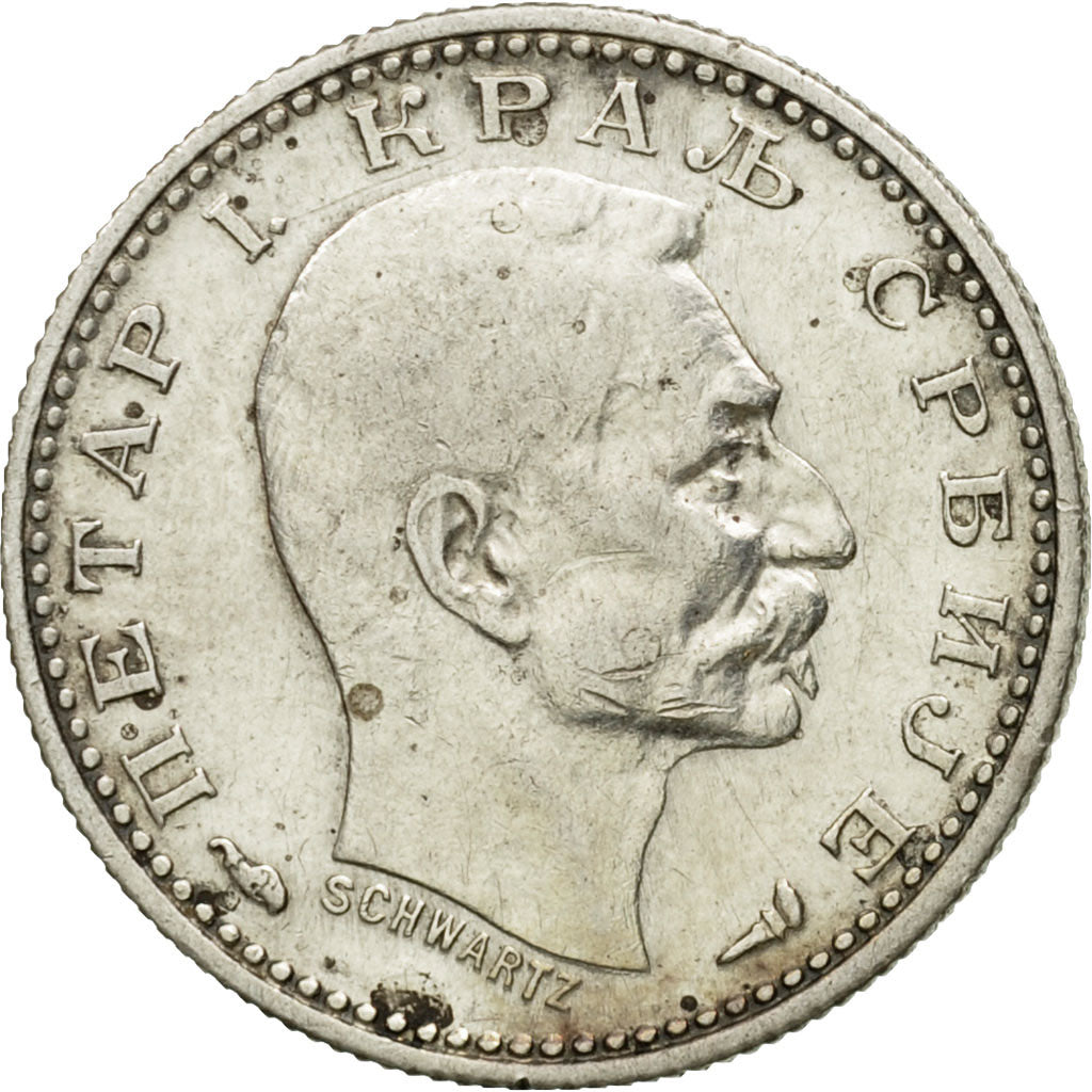 Coin, Serbia, Peter I, 50 Para, 1915, AU(50-53), Silver, KM:24.1