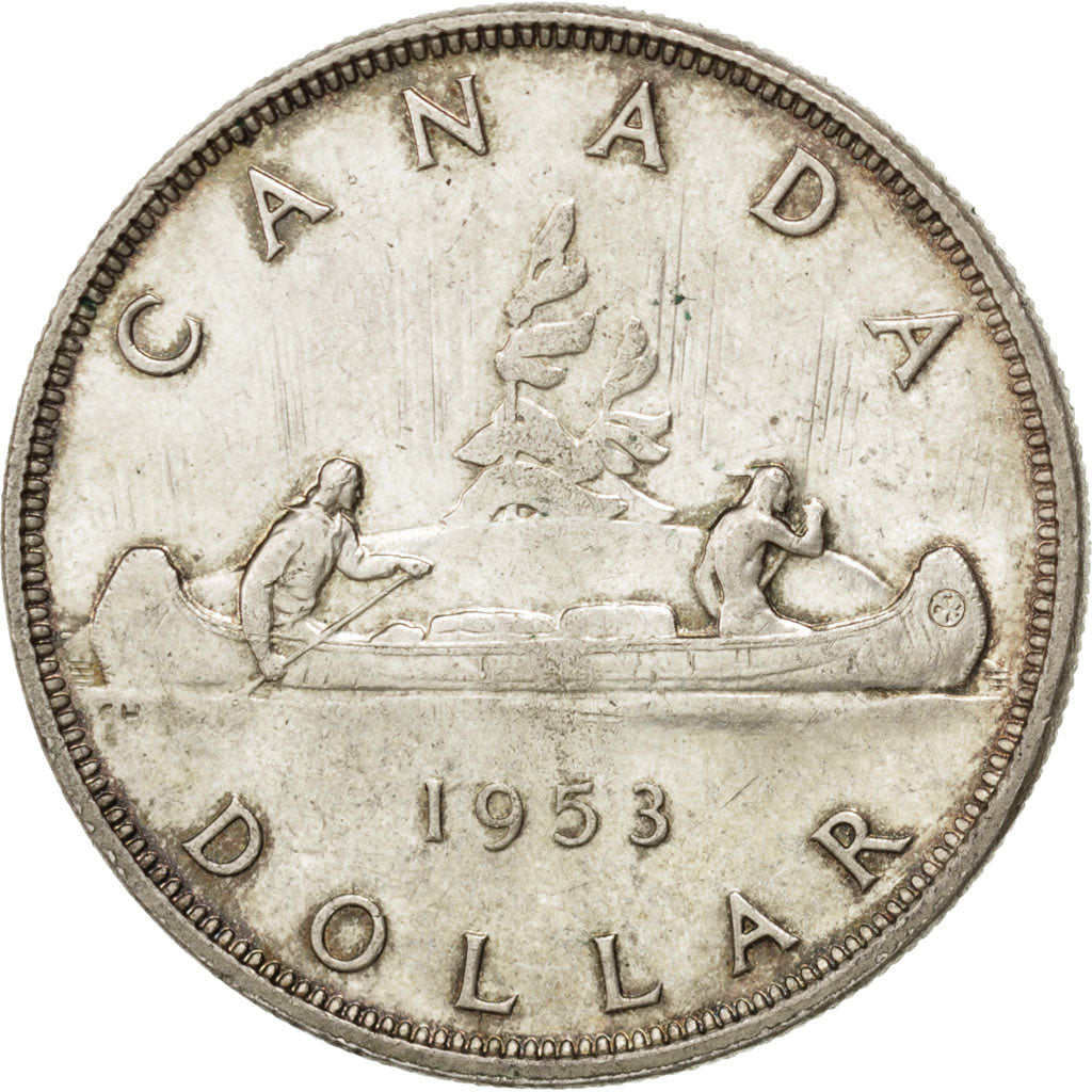 Coin, Canada, Elizabeth II, Dollar, 1953, Royal Canadian Mint, Ottawa, MS(63)
