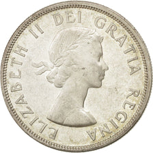 CANADA, Dollar, 1960, Royal Canadian Mint, KM #54, AU(55-58), Silver, 36, 23.20
