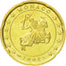 Monaco, 20 Euro Cent, 2002, UNZ, KM:171