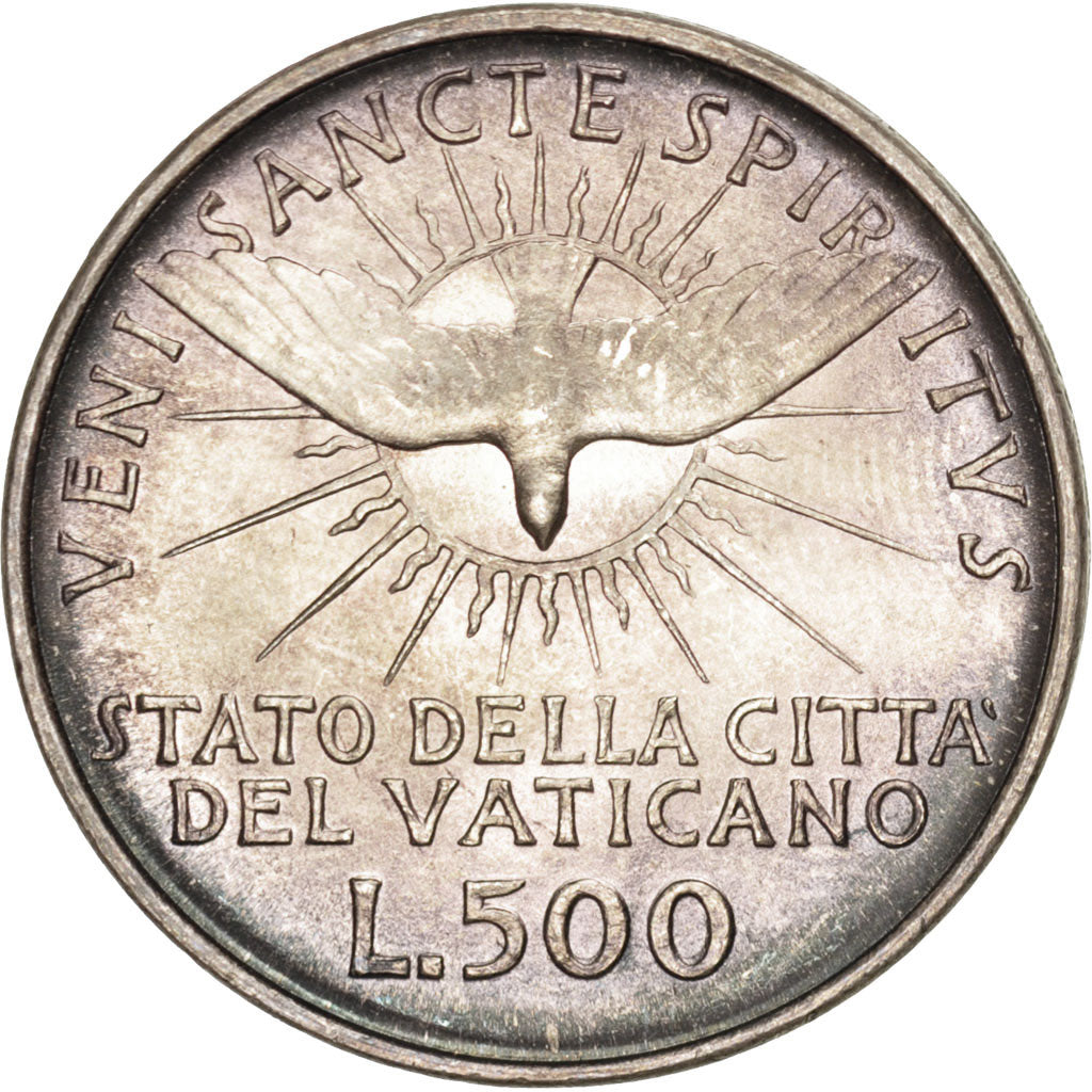 Coin, VATICAN CITY, Sede Vacante, 500 Lire, 1958, MS(63), Silver, KM:57
