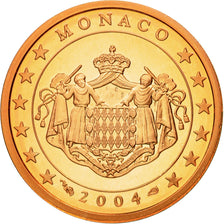 Monaco, 2 Euro Cent, 2004, MS(65-70), Copper Plated Steel, KM:168