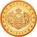 Monaco, 2 Euro Cent, 2004, MS(65-70), Copper Plated Steel, KM:168