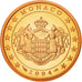 Monaco, 2 Euro Cent, 2004, STGL, Copper Plated Steel, KM:168