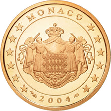 Monaco, 5 Euro Cent, 2004, FDC, Acciaio placcato rame, KM:169
