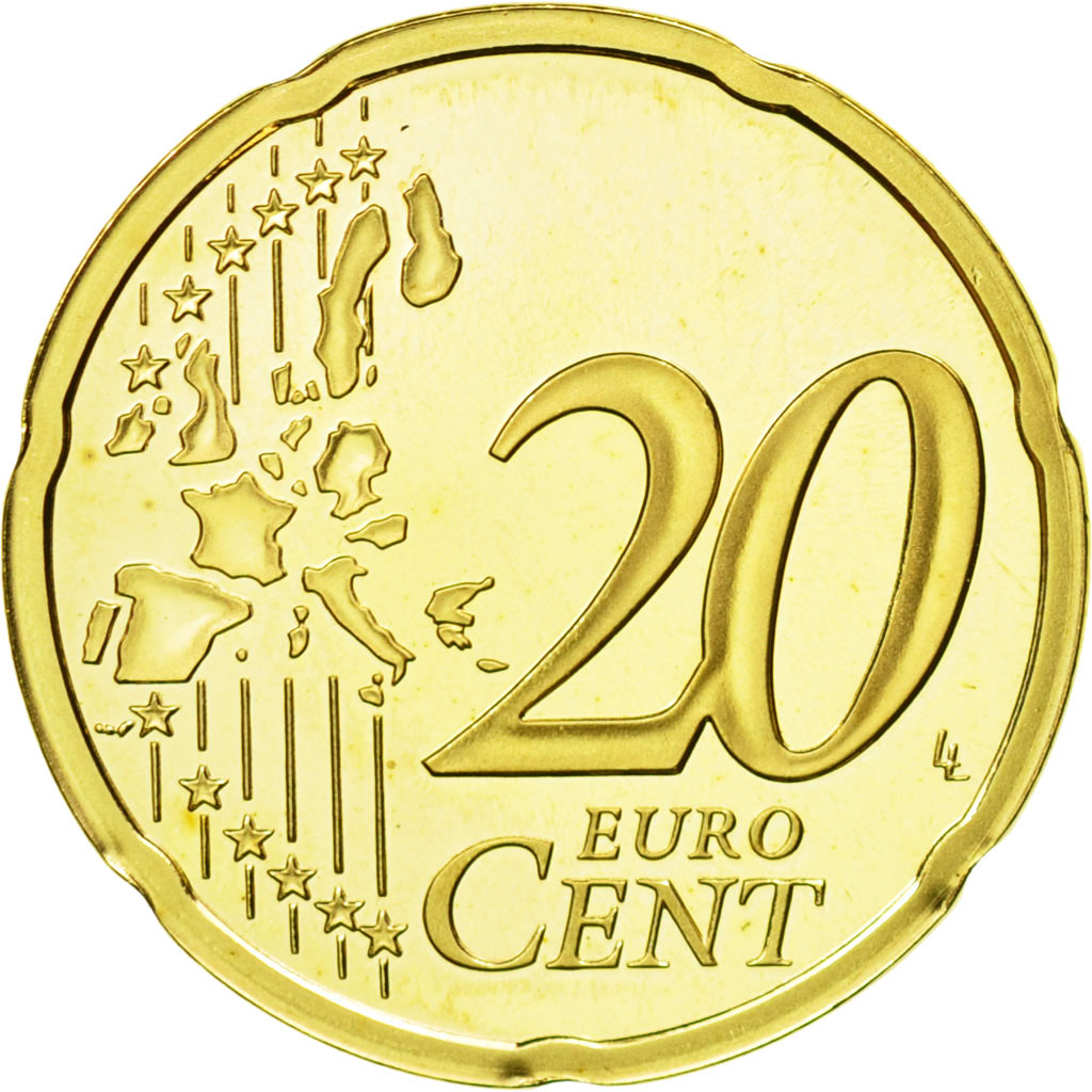 Monaco, 20 Euro Cent, 2004, STGL, Messing, KM:171