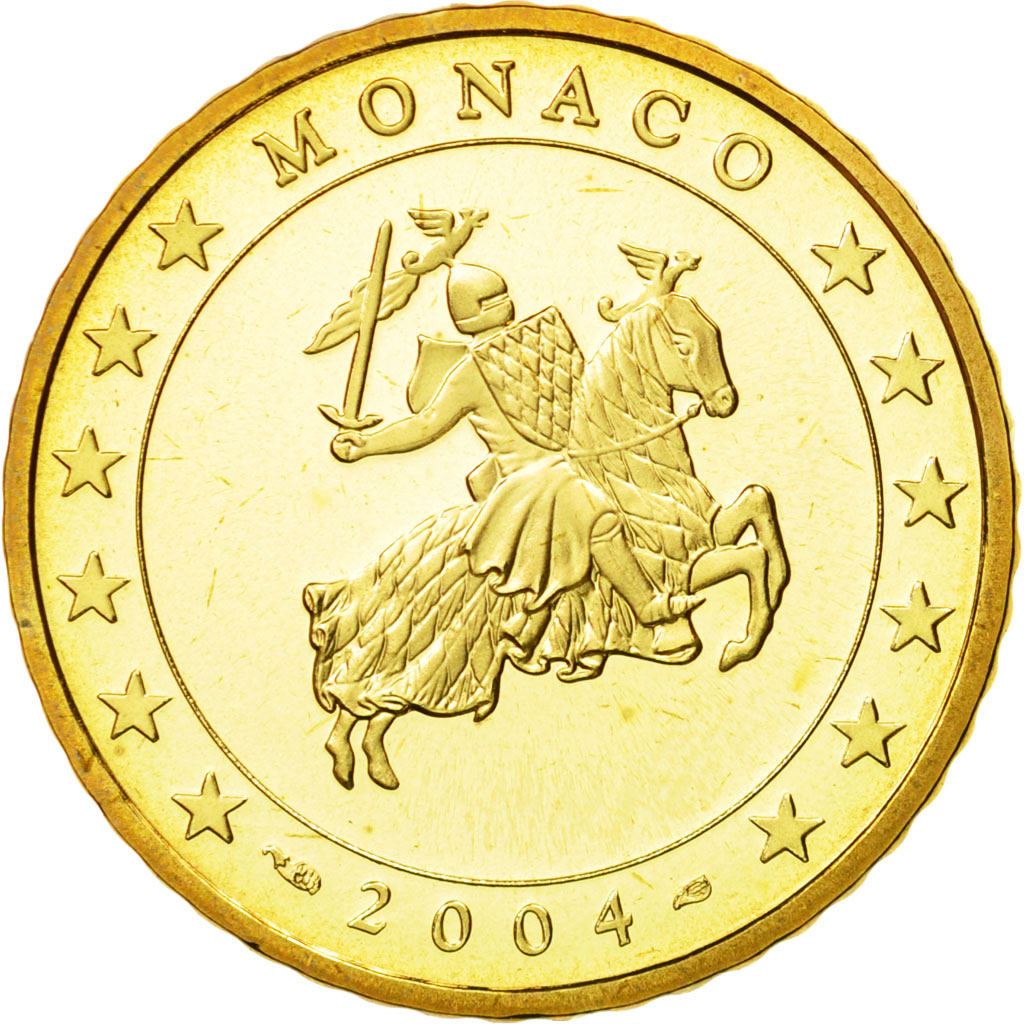 Monaco, 50 Euro Cent, 2004, STGL, Messing, KM:172