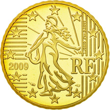 France, 50 Euro Cent, 2009, MS(65-70), Brass, KM:1412