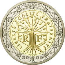 France, 2 Euro, 2009, MS(65-70), Bi-Metallic, KM:1414