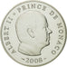 Monaco, 5 Euro, 2008, Paris, MS(65-70), Srebro, KM:197