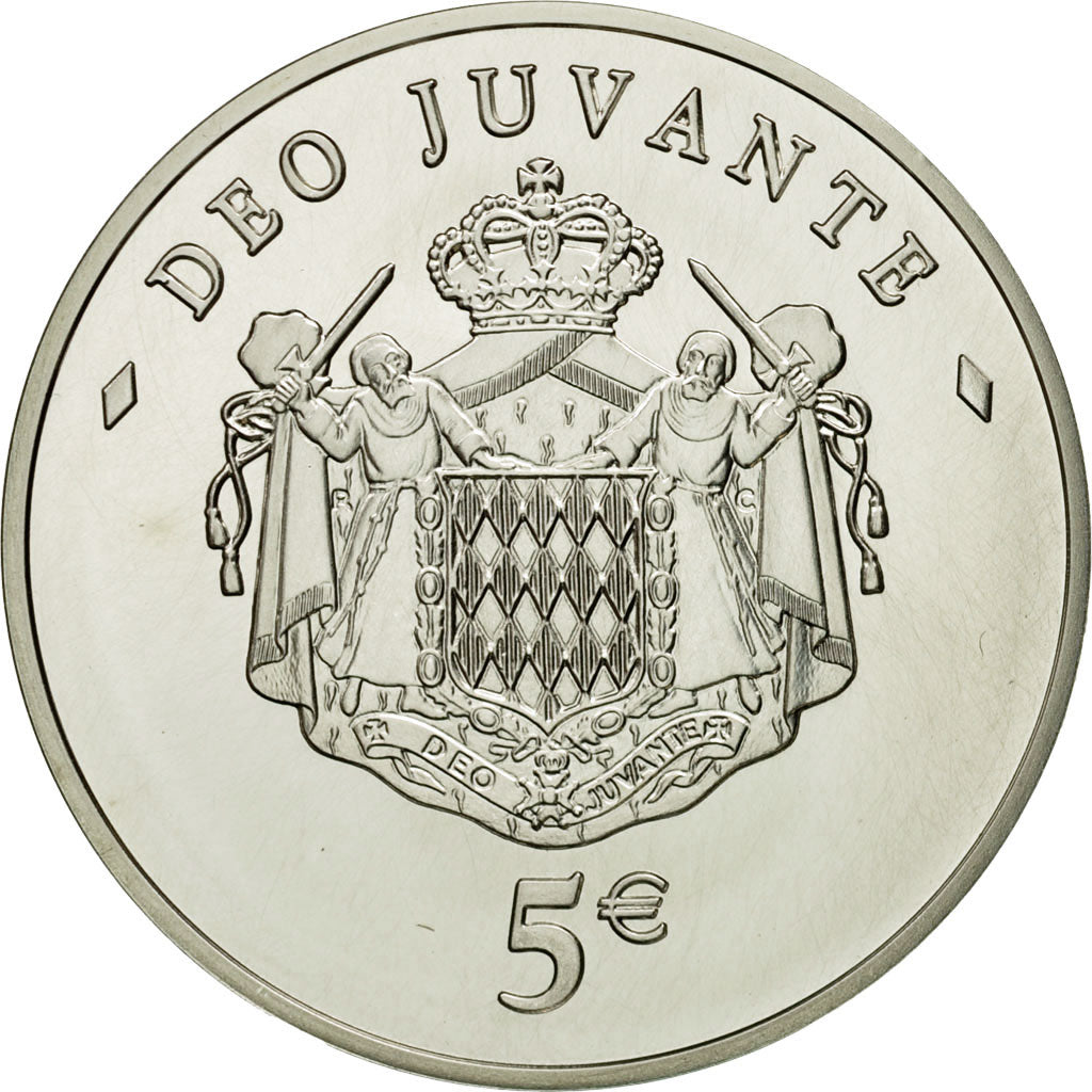 Monaco, 5 Euro, 2008, Paris, MS(65-70), Srebro, KM:197