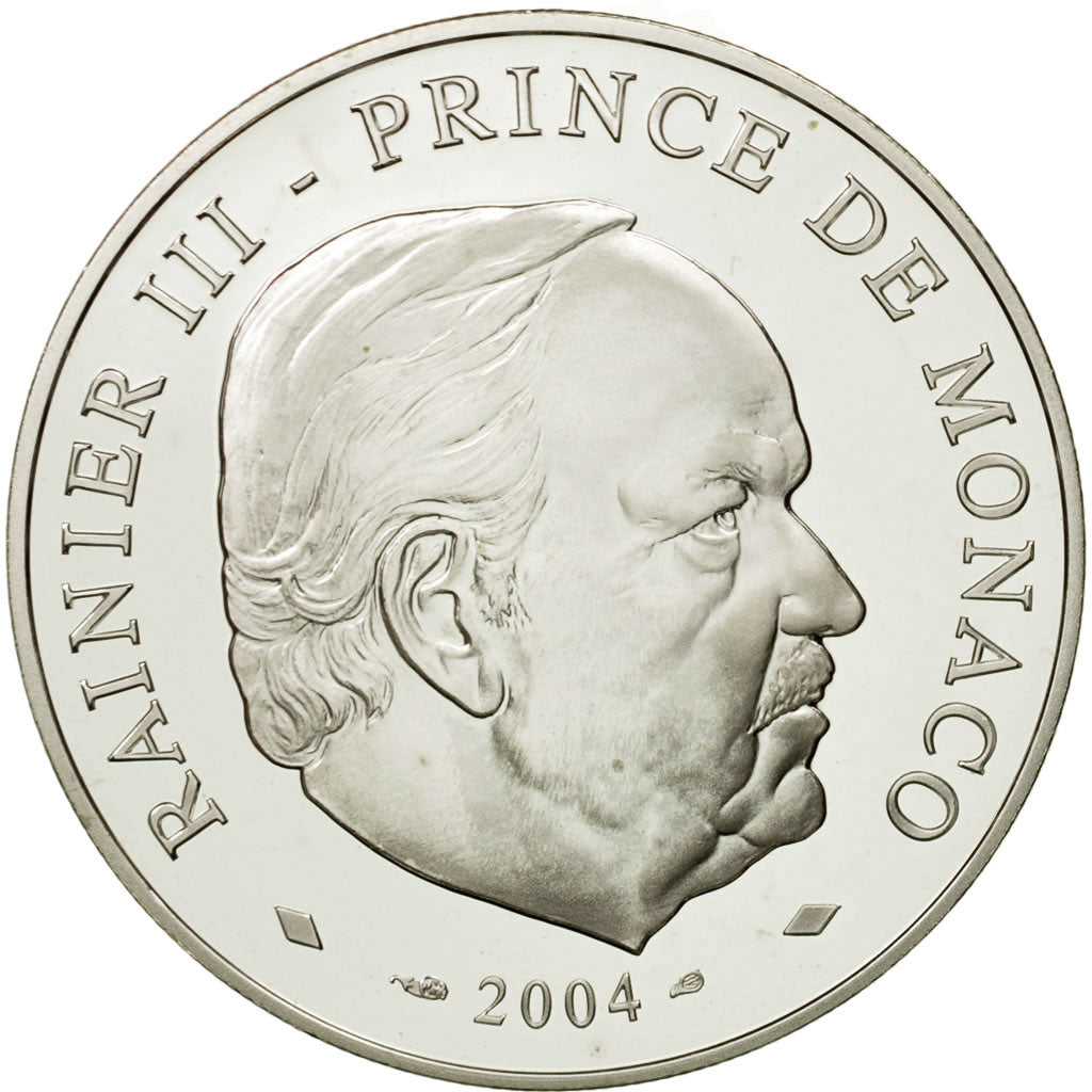 Monaco, 5 Euro, 2004, Paris, MS(65-70), Srebro, KM:180