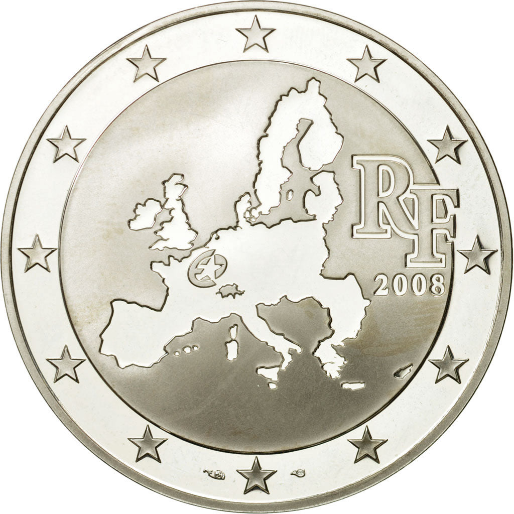 France, 1-1/2 Euro, 2008, MS(65-70), Silver, KM:1532