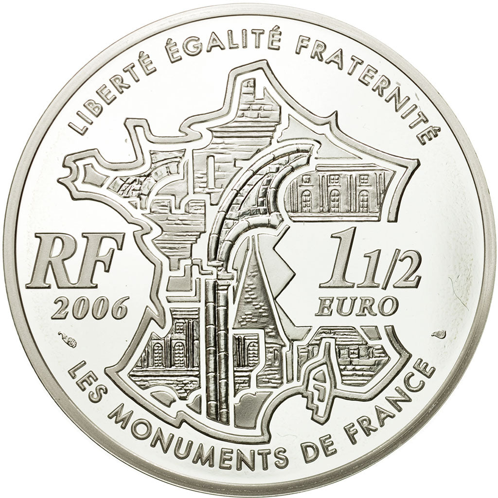 France, 1-1/2 Euro, 2006, MS(65-70), Silver, KM:1456