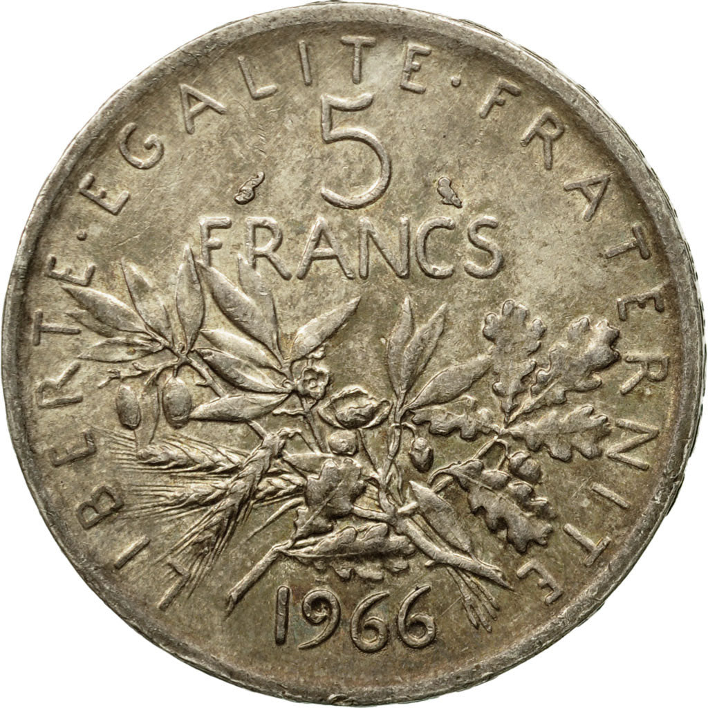 Monnaie, France, Semeuse, 5 Francs, 1966, Paris, SUP, Argent, KM:926