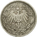 Coin, GERMANY - EMPIRE, 1/2 Mark, 1917, Karlsruhe, EF(40-45), Silver, KM:17