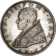 VATICAN CITY, 500 Lire, 1958, KM #56, MS(63), Silver, 29, 10.98