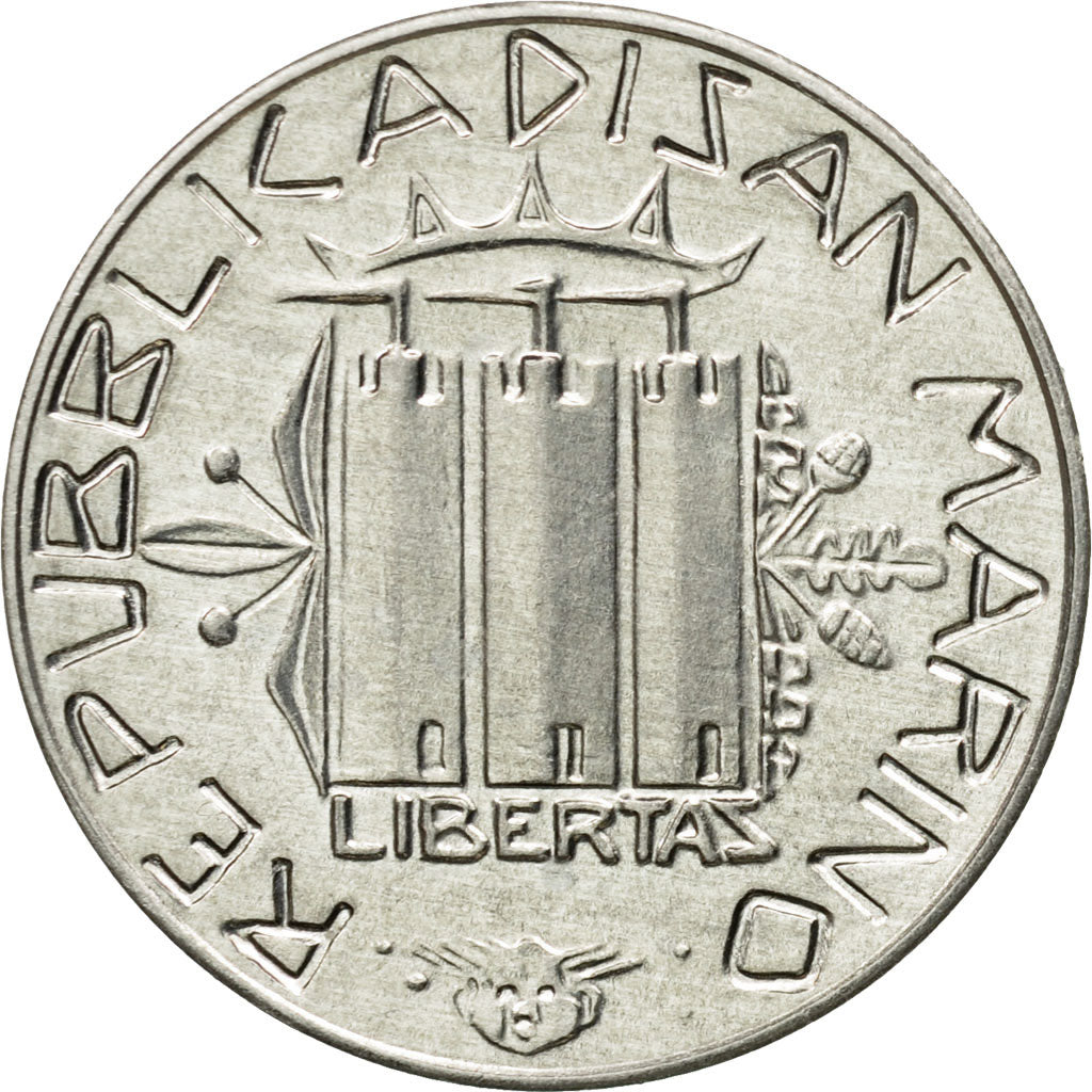 Coin, San Marino, 10 Lire, 1985, Rome, MS(63), Aluminum, KM:176
