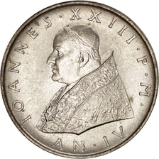 VATICAN CITY, 500 Lire, 1962, KM #65.2, MS(63), Silver, 29.3, 10.99