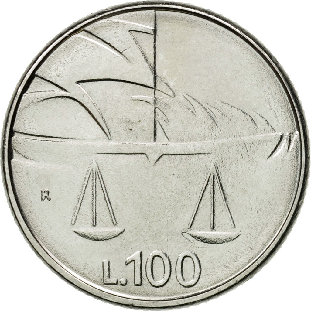 Coin, San Marino, 100 Lire, 1990, Rome, MS(63), Steel, KM:254