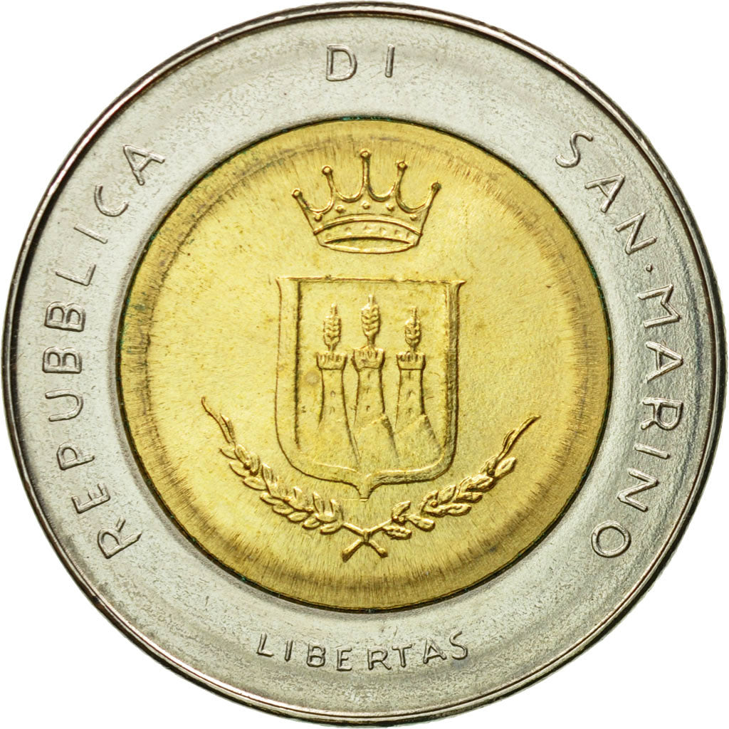 Coin, San Marino, 500 Lire, 1983, Rome, AU(55-58), Bi-Metallic, KM:153