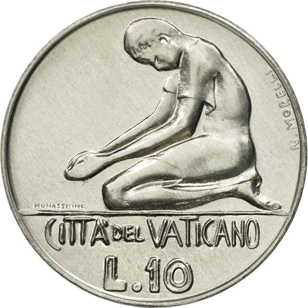 Coin, VATICAN CITY, Paul VI, 10 Lire, 1978, Roma, MS(63), Aluminum, KM:134