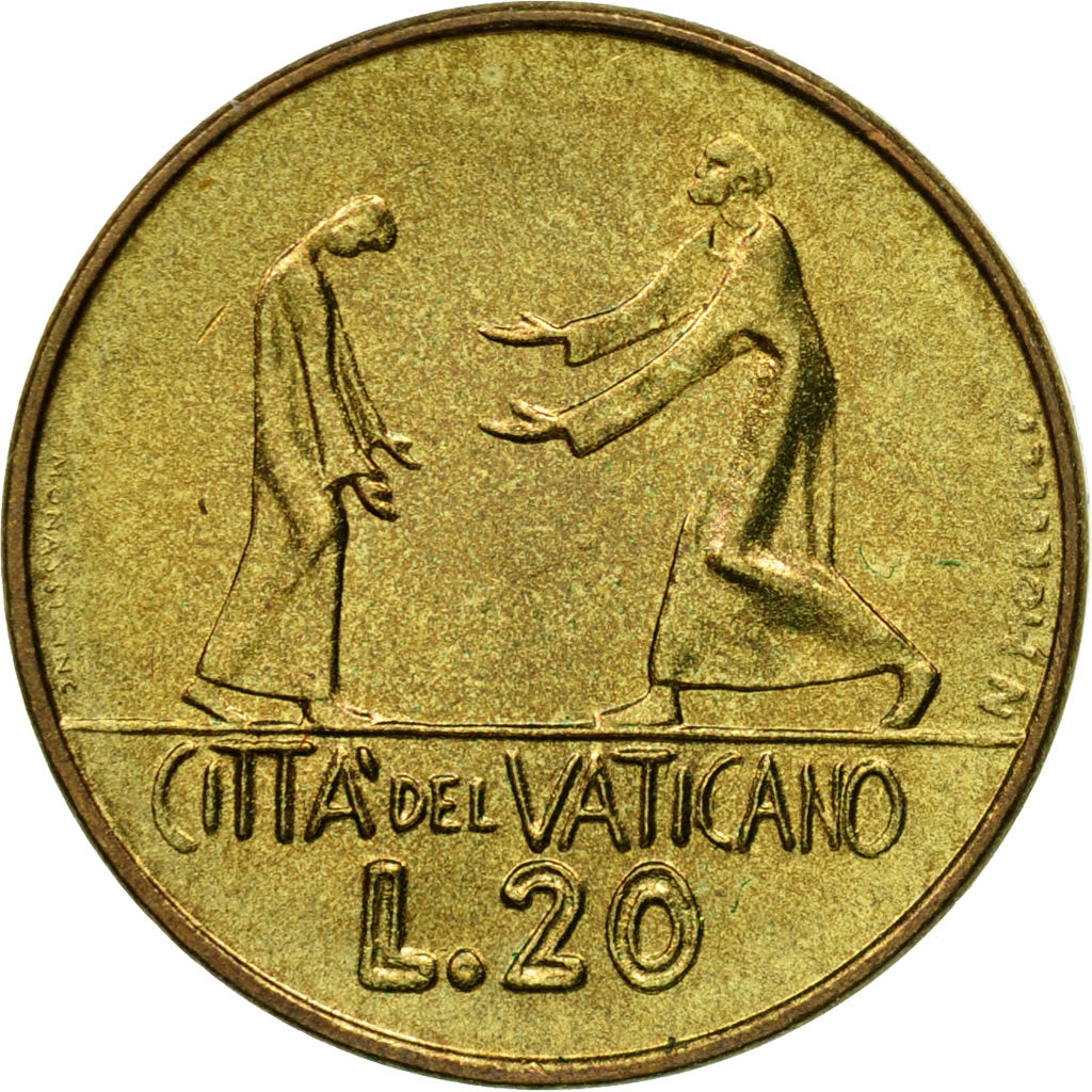 Coin, VATICAN CITY, Paul VI, 20 Lire, 1978, Roma, MS(63), Aluminum-Bronze
