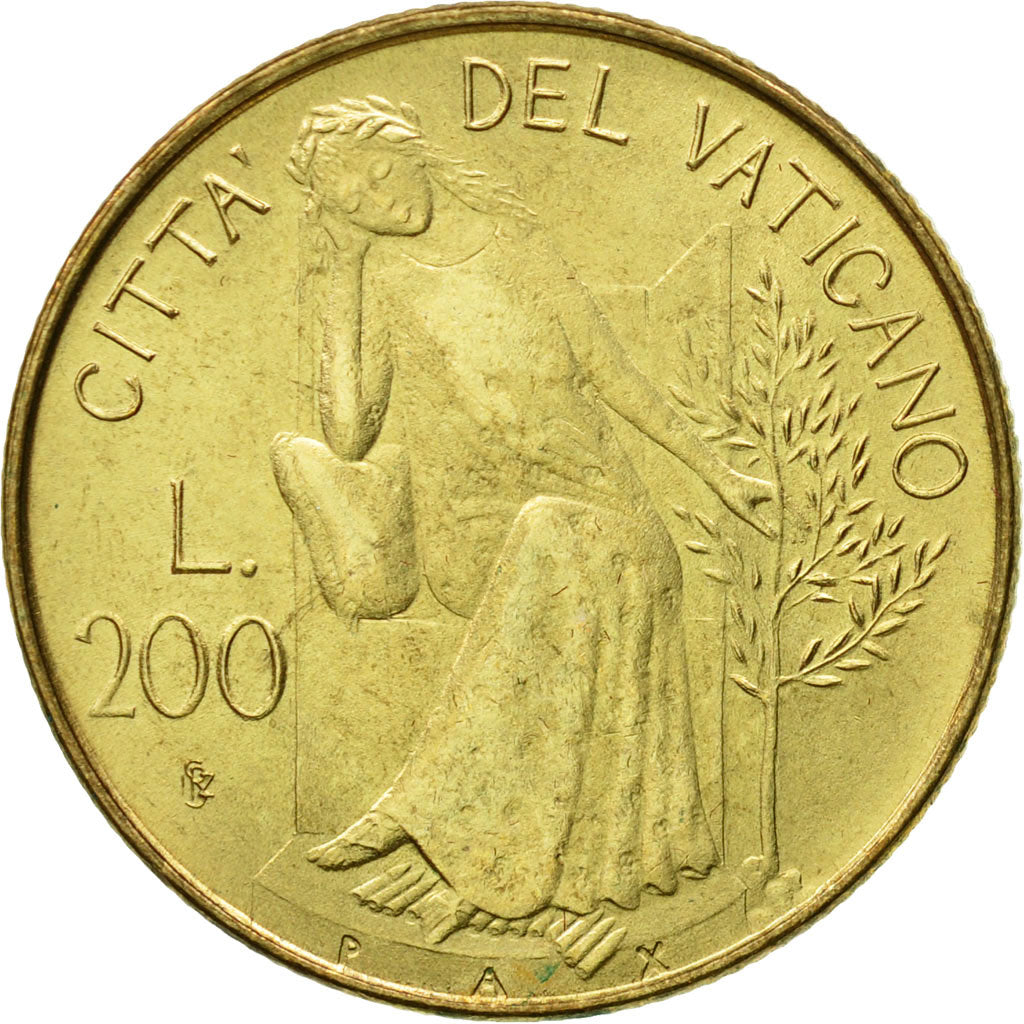 Coin, VATICAN CITY, John Paul II, 200 Lire, 1979, Roma, MS(63), Aluminum-Bronze