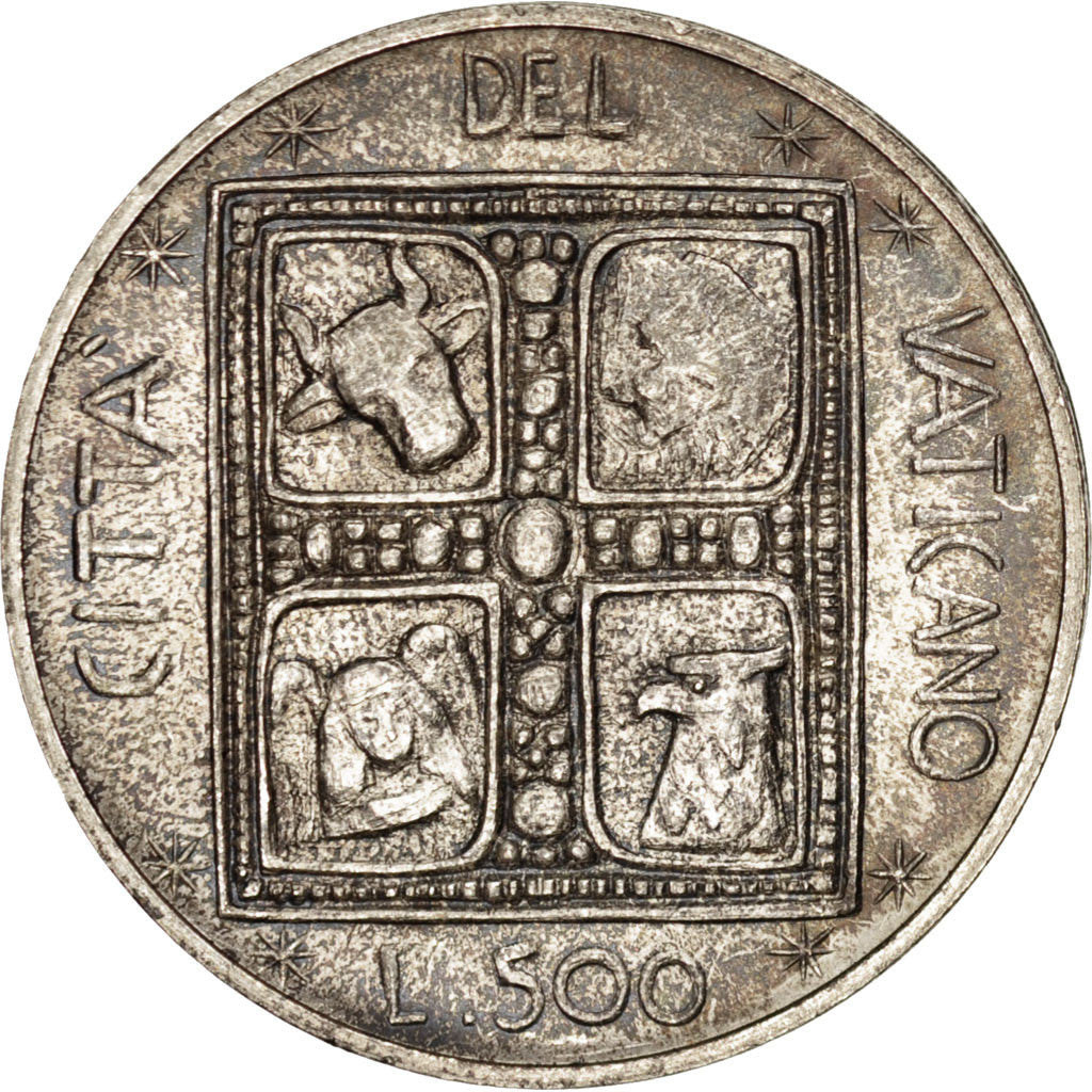 VATICAN CITY, 500 Lire, 1977, KM #132, MS(63), Silver, 29.3, 10.97