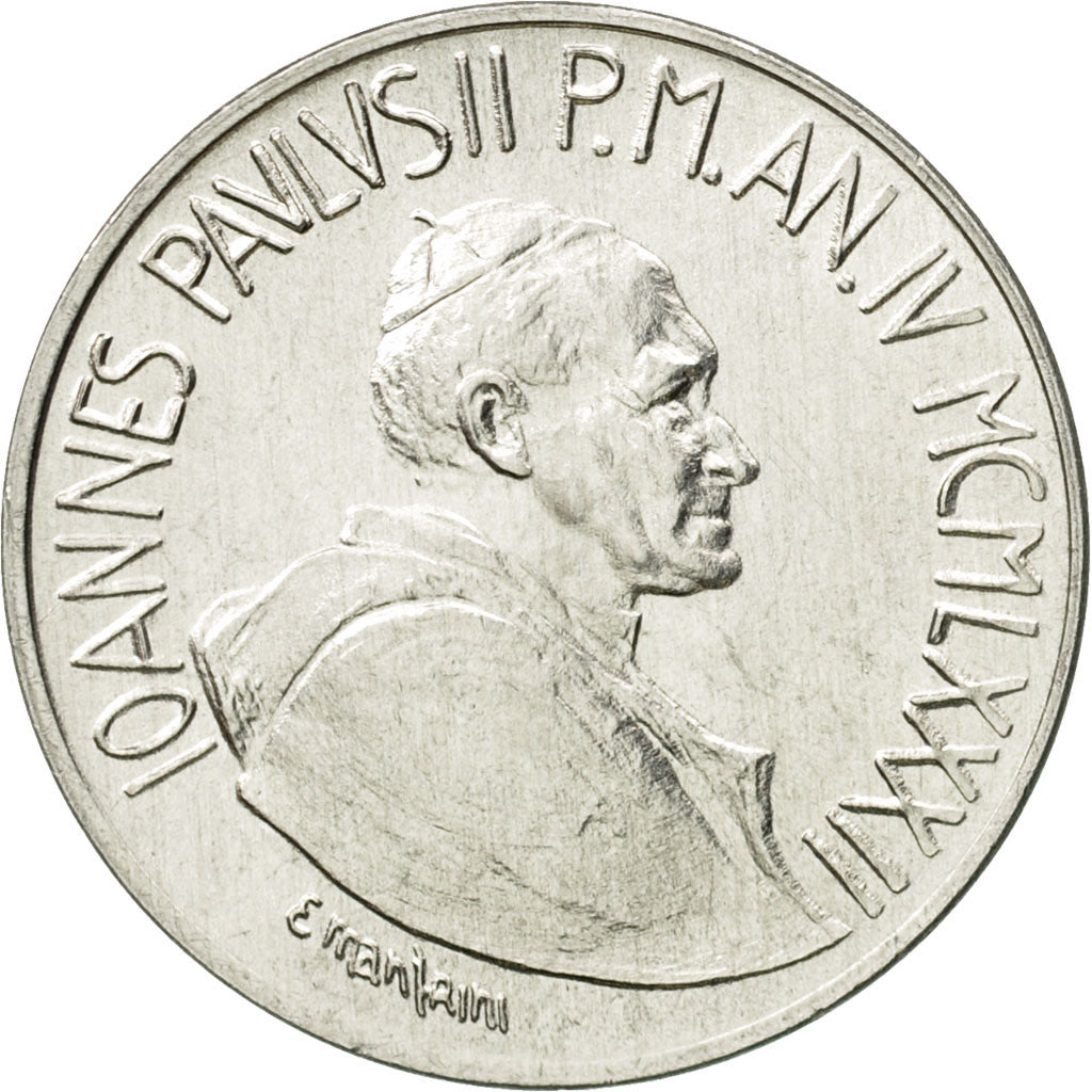 Coin, VATICAN CITY, John Paul II, 10 Lire, 1982, Rome, MS(63), Aluminum, KM:161